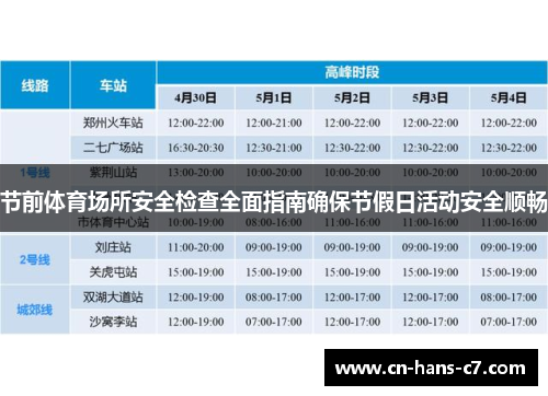 节前体育场所安全检查全面指南确保节假日活动安全顺畅